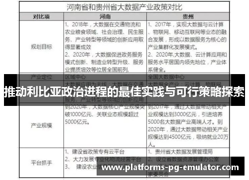 推动利比亚政治进程的最佳实践与可行策略探索
